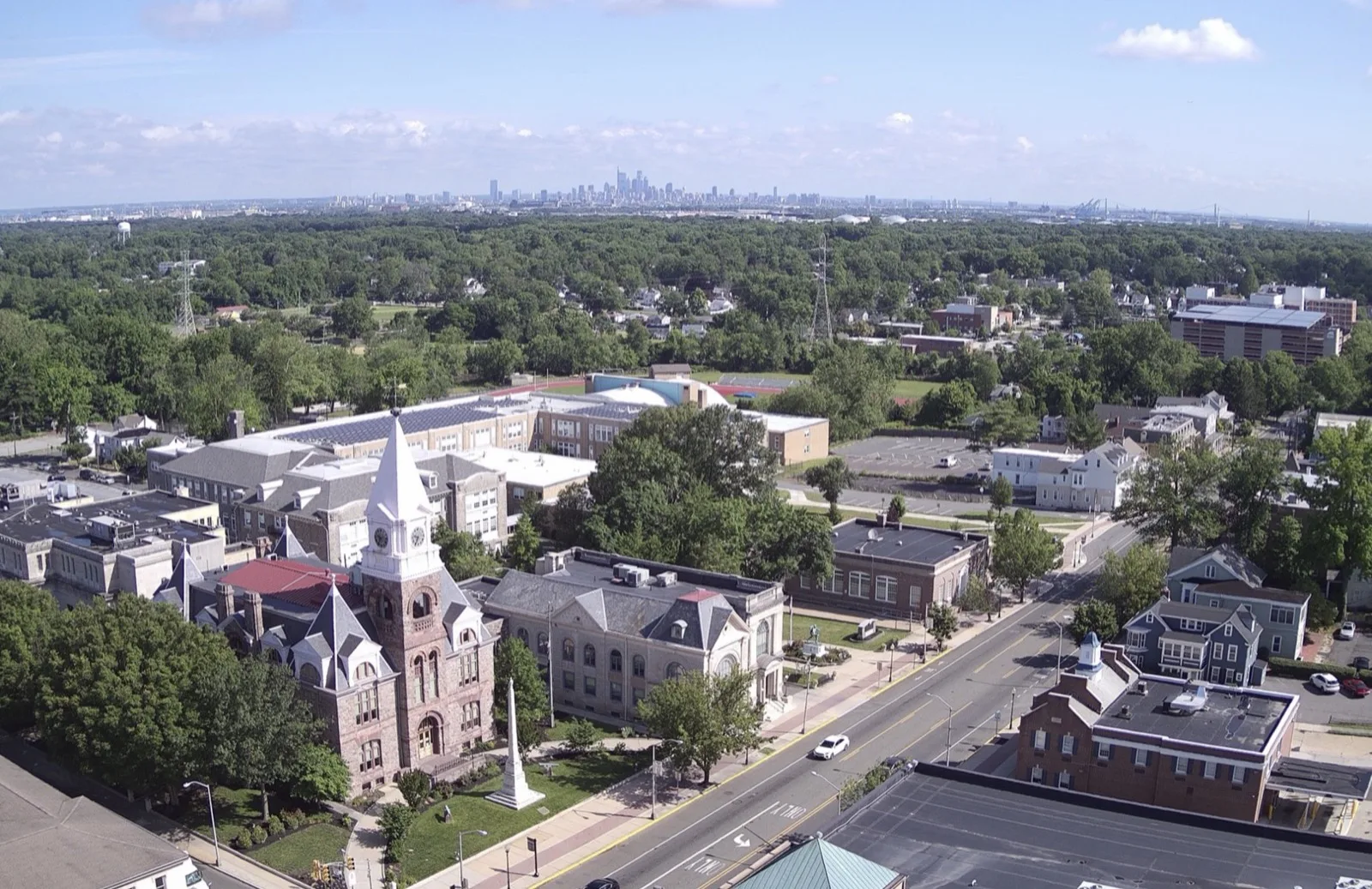 Aerial view of Woodbury, Gloucester County, New Jersey