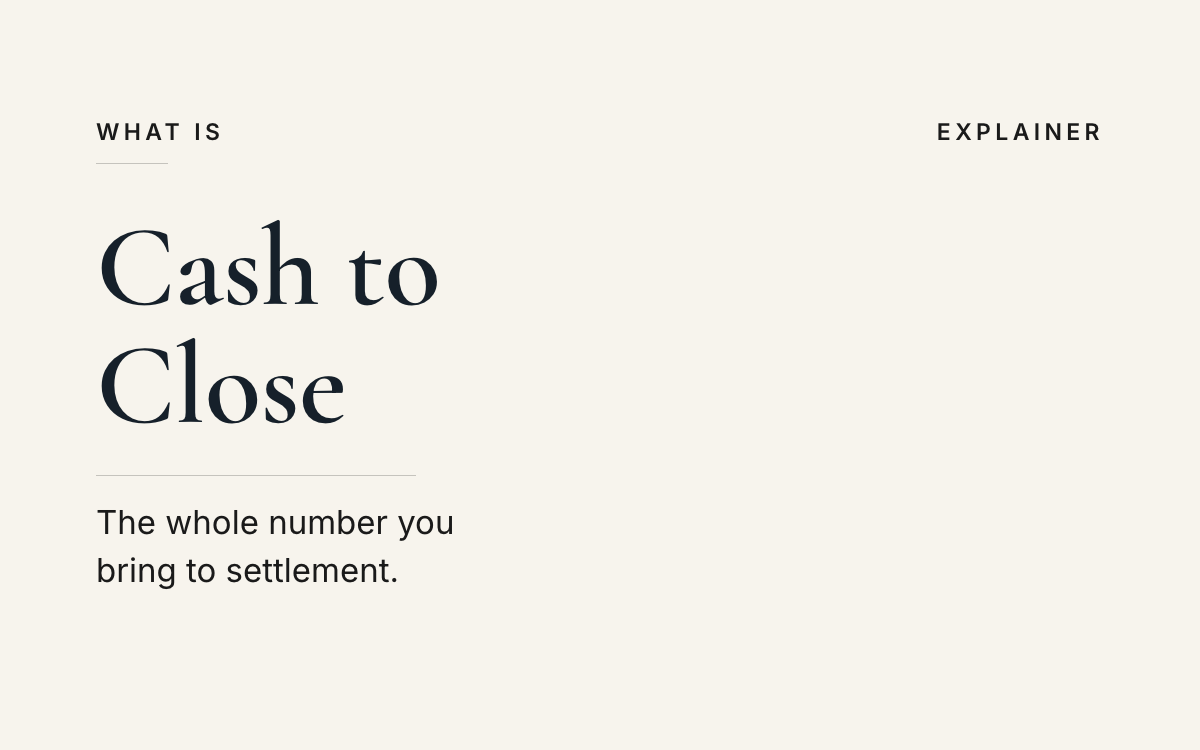 What is cash to close? An explainer from The JK Realty Group.