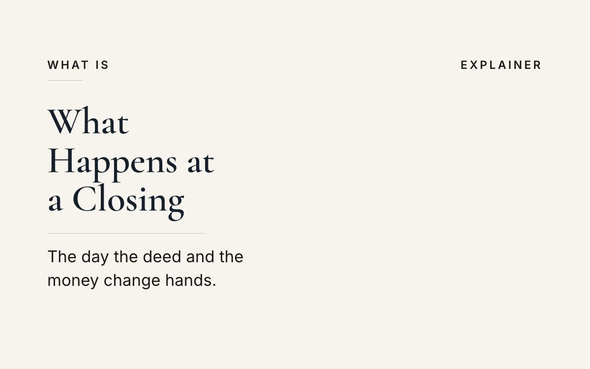 What happens at a closing? An explainer from The JK Realty Group.