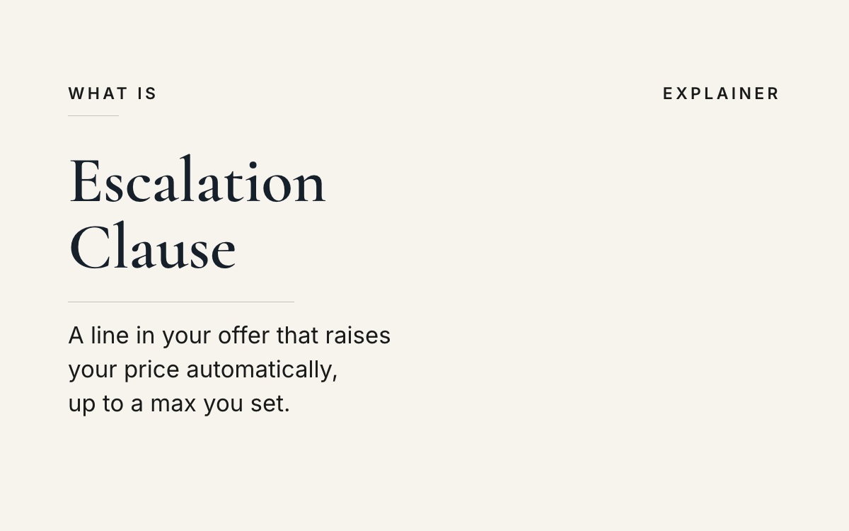 What is an escalation clause? An explainer from The JK Realty Group.