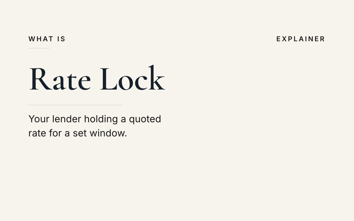 What is a rate lock? An explainer from The JK Realty Group.