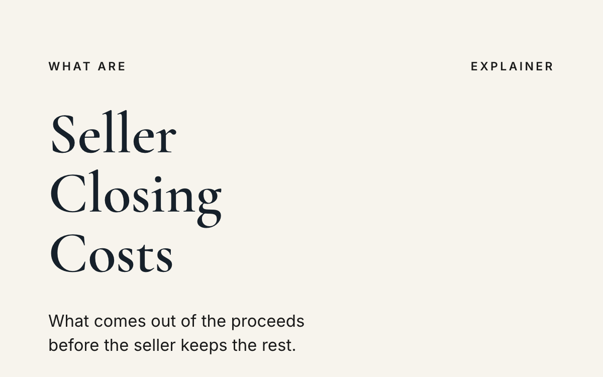 What are seller closing costs? An explainer from The JK Realty Group.
