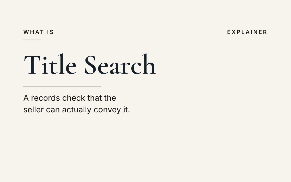 What is a title search? An explainer from The JK Realty Group.