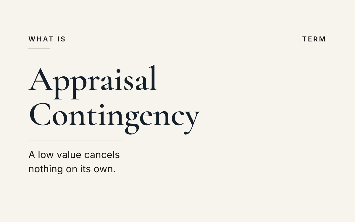 What is an appraisal contingency? An explainer from The JK Realty Group.