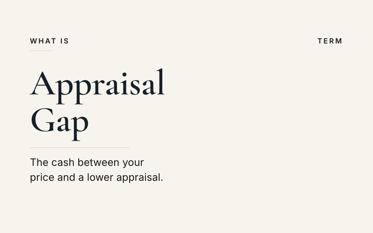 What is an appraisal gap? An explainer from The JK Realty Group.