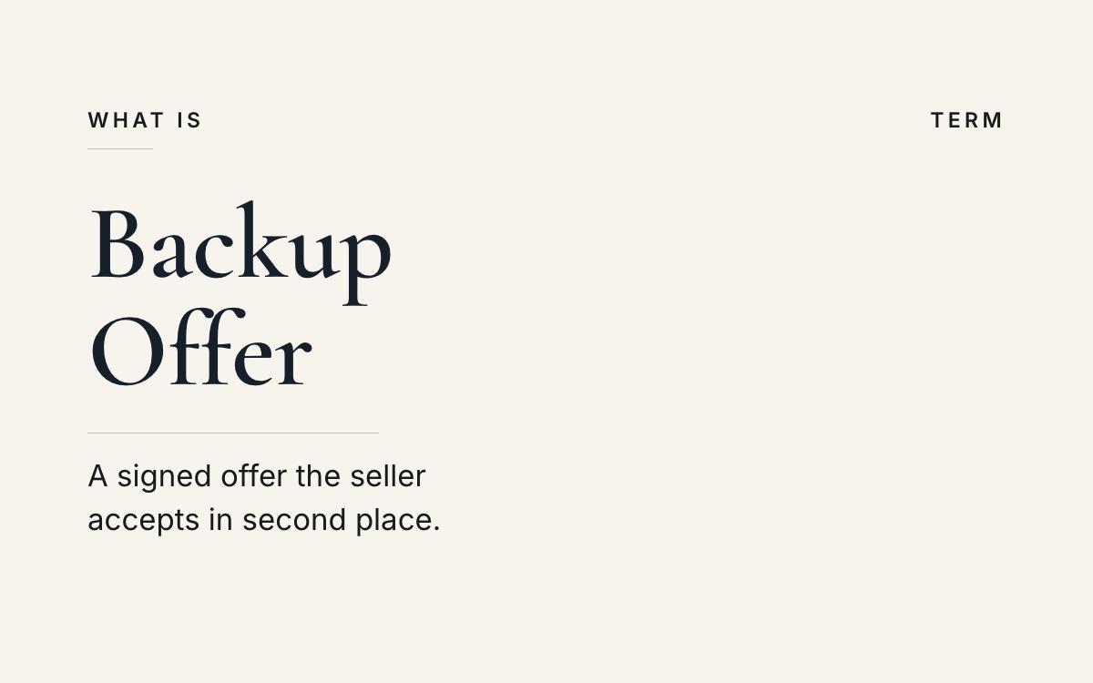 What is a backup offer? An explainer from The JK Realty Group.