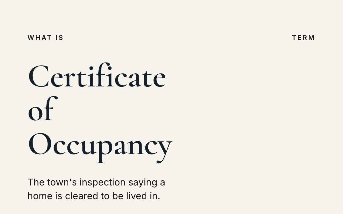 What is a certificate of occupancy? An explainer from The JK Realty Group.