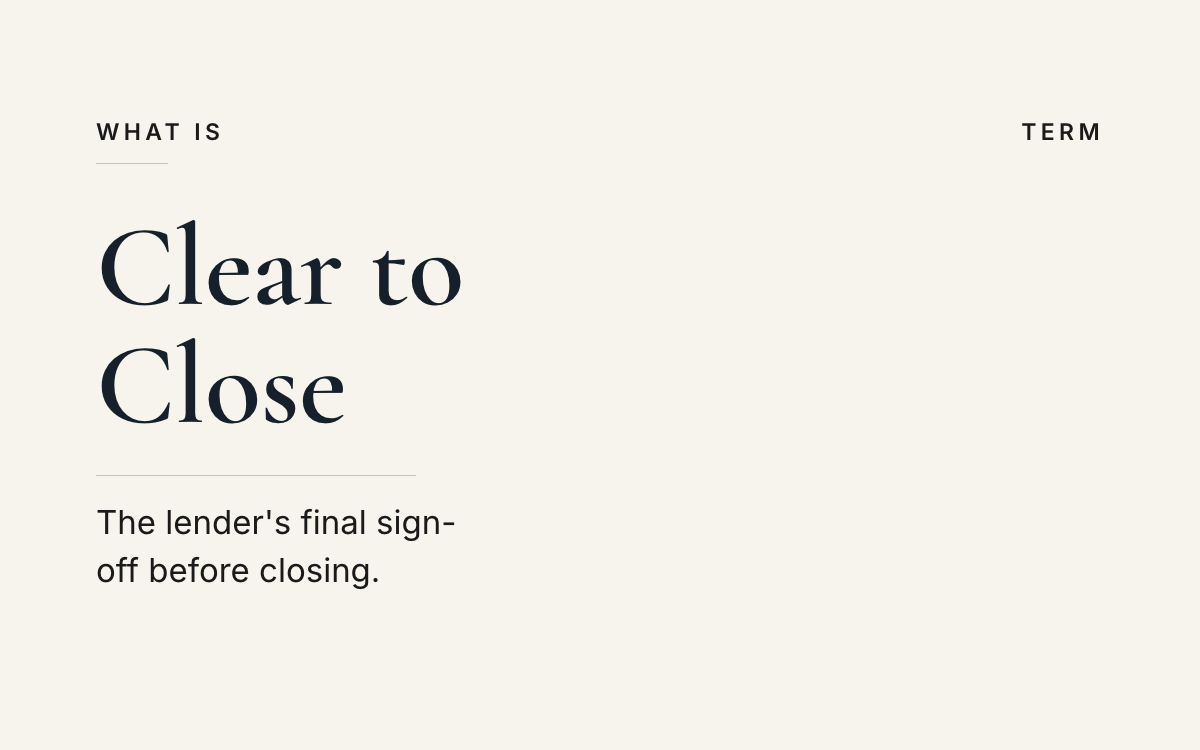 What is clear to close? An explainer from The JK Realty Group.