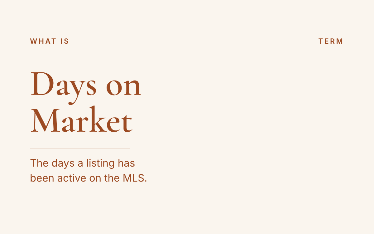 What is days on market? An explainer from The JK Realty Group.